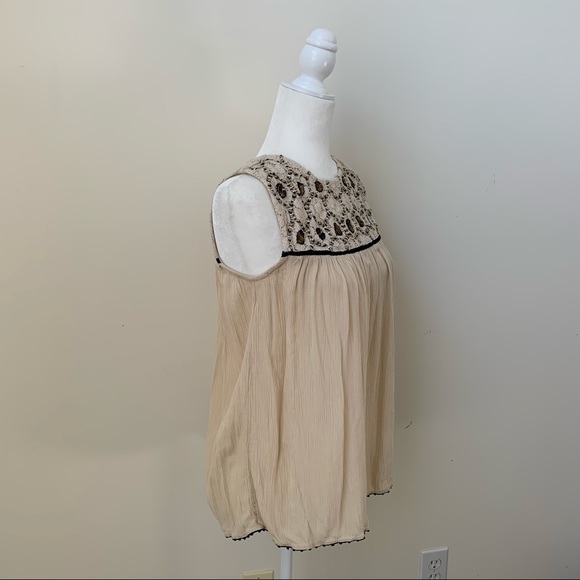 🚫 SOLD 🚫 Zara Embellished Embroidered Tank Top - Picture 3 of 7